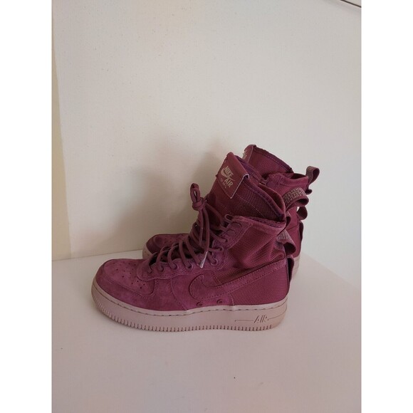 NIKE SF Air Force 1 Mid Women's Shoe Sneaker Boot Wine AJ1700-600 Size 6 - Picture 2 of 6